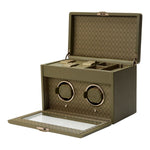 WOLF Designs Watch Winder Wolf Earth Double Watch Winder - Olive Green