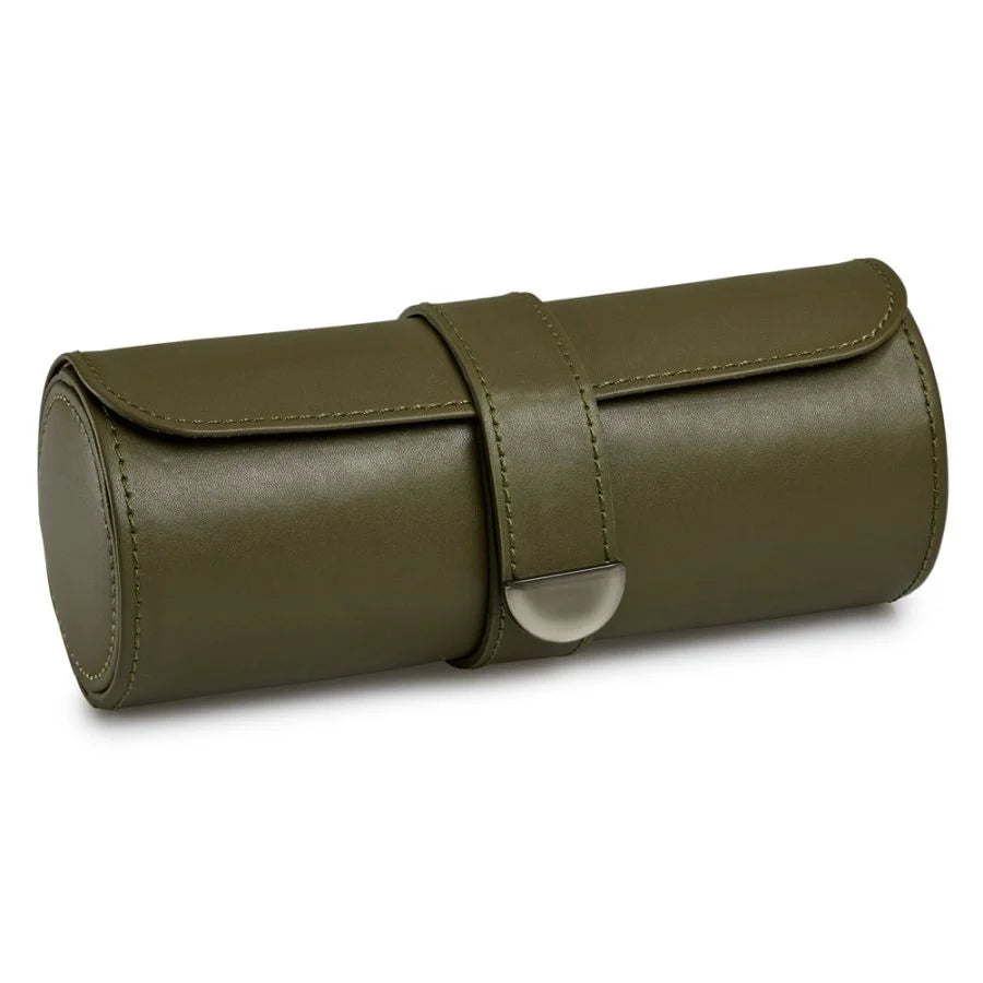 WOLF Designs Jewelry Cases Wolf Earth Triple Watch Roll - Olive Green