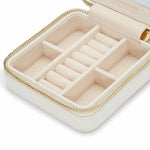 WOLF Designs Jewelry Cases Wolf Maria Small Zip Jewelry Case - Ivory