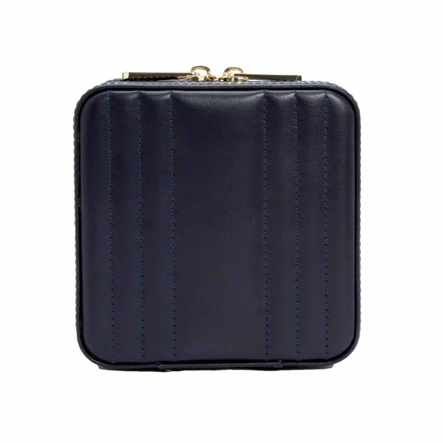 WOLF Designs Jewelry Cases Wolf Maria Small Zip Jewelry Case - Navy