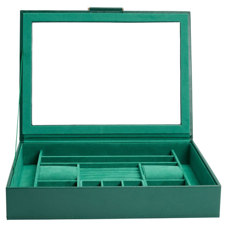 WOLF Designs Jewelry Cases Wolf Sophia Jewelry Box with Window - Forest Green