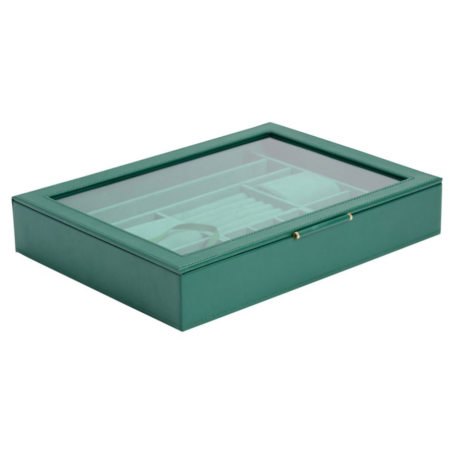 WOLF Designs Jewelry Cases Wolf Sophia Jewelry Box with Window - Forest Green