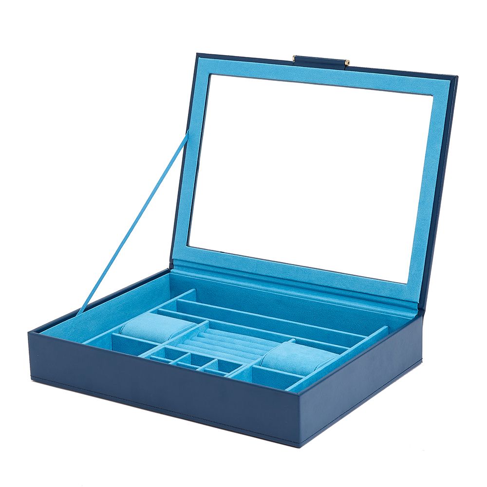 WOLF Designs Jewelry Cases Wolf Sophia Jewelry Box with Window - Indigo