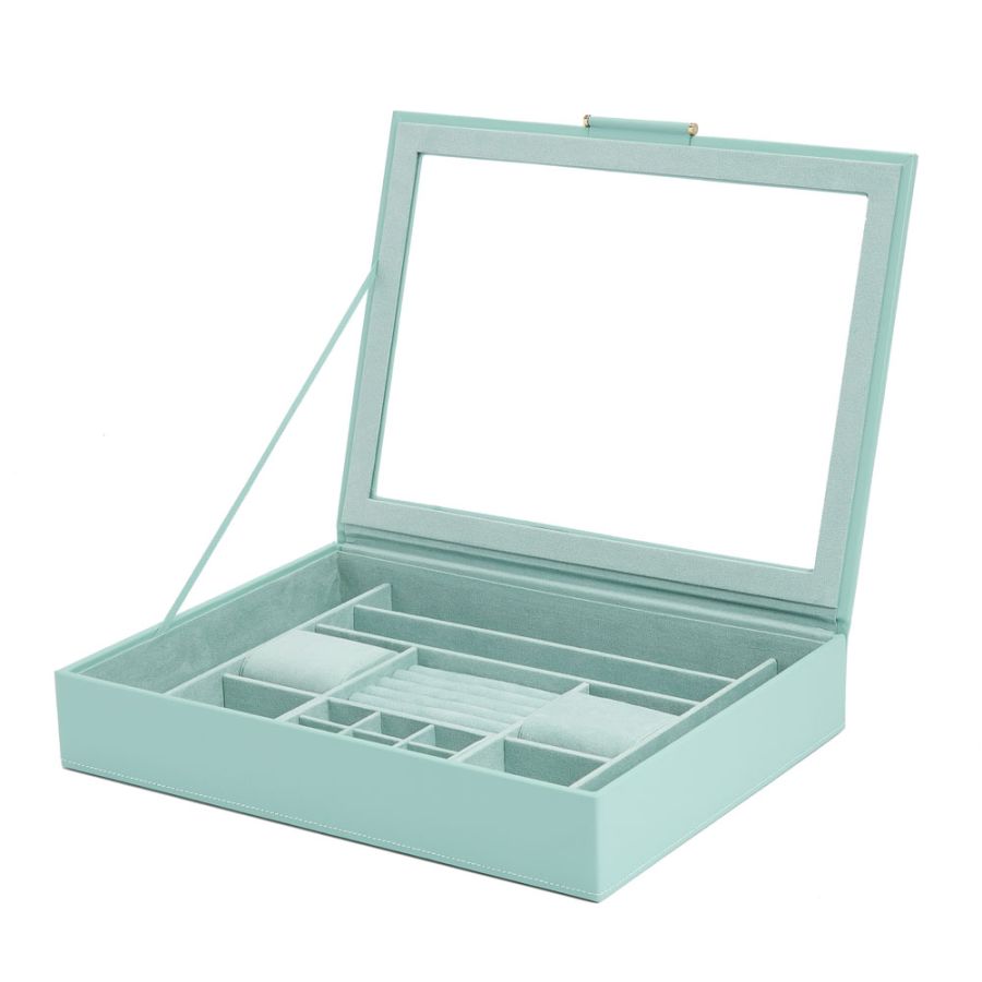 WOLF Designs Jewelry Cases Wolf Sophia Jewelry Box with Window - Jade