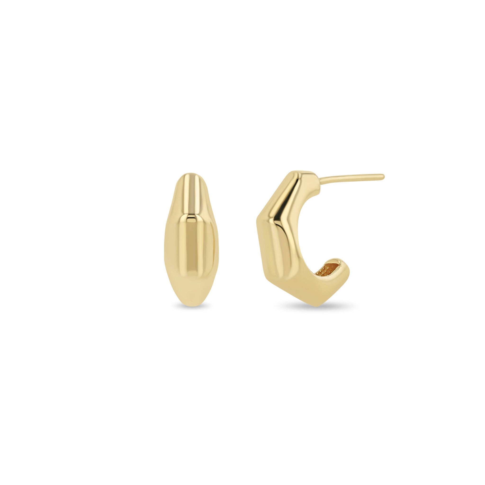 Zoe Chicco Earrings Zoë Chicco 14K Yellow Gold Bamboo Hoop Earrings