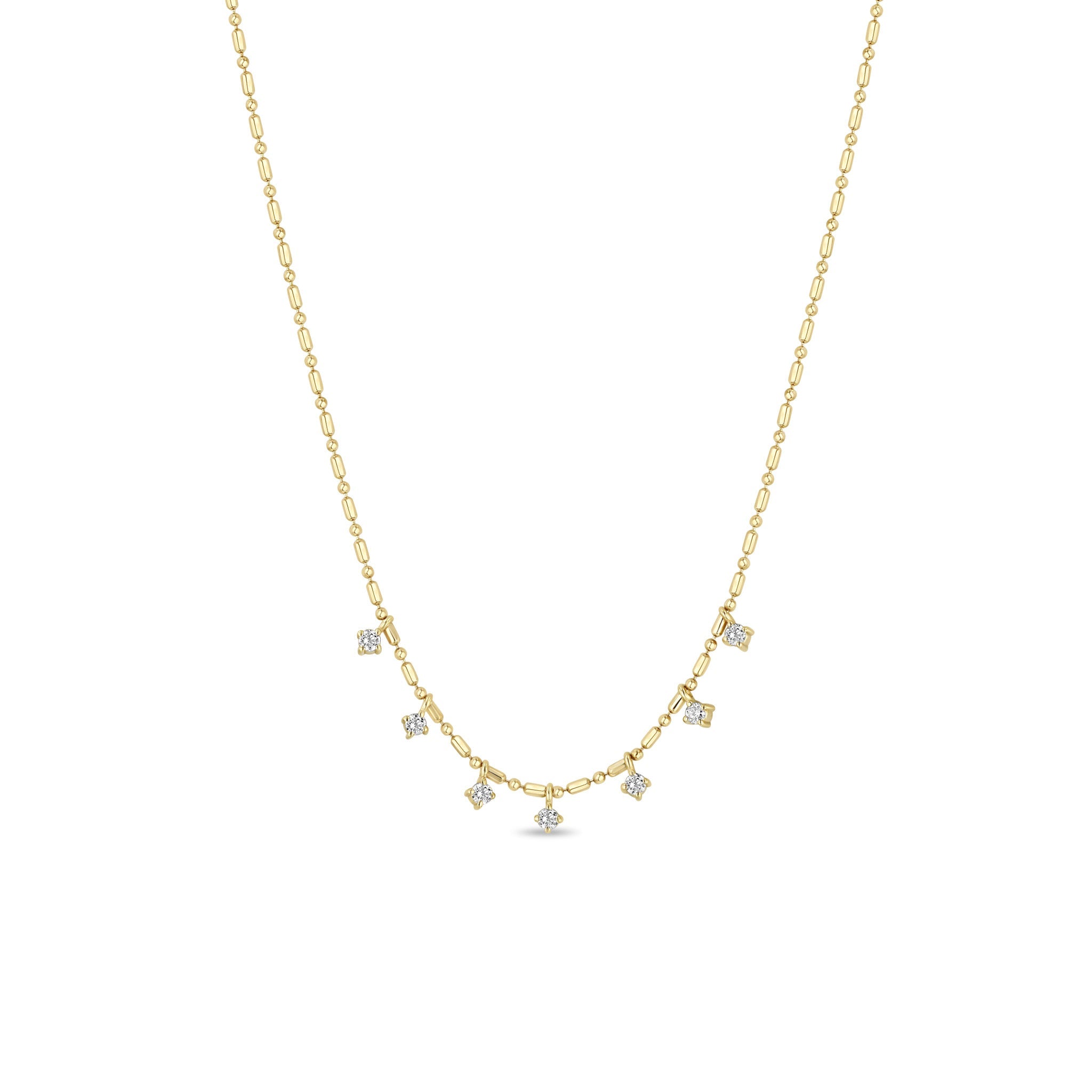 Zoe Chicco Necklaces and Pendants Zoë Chicco 14K Yellow Gold Dangling Prong Diamond Necklace