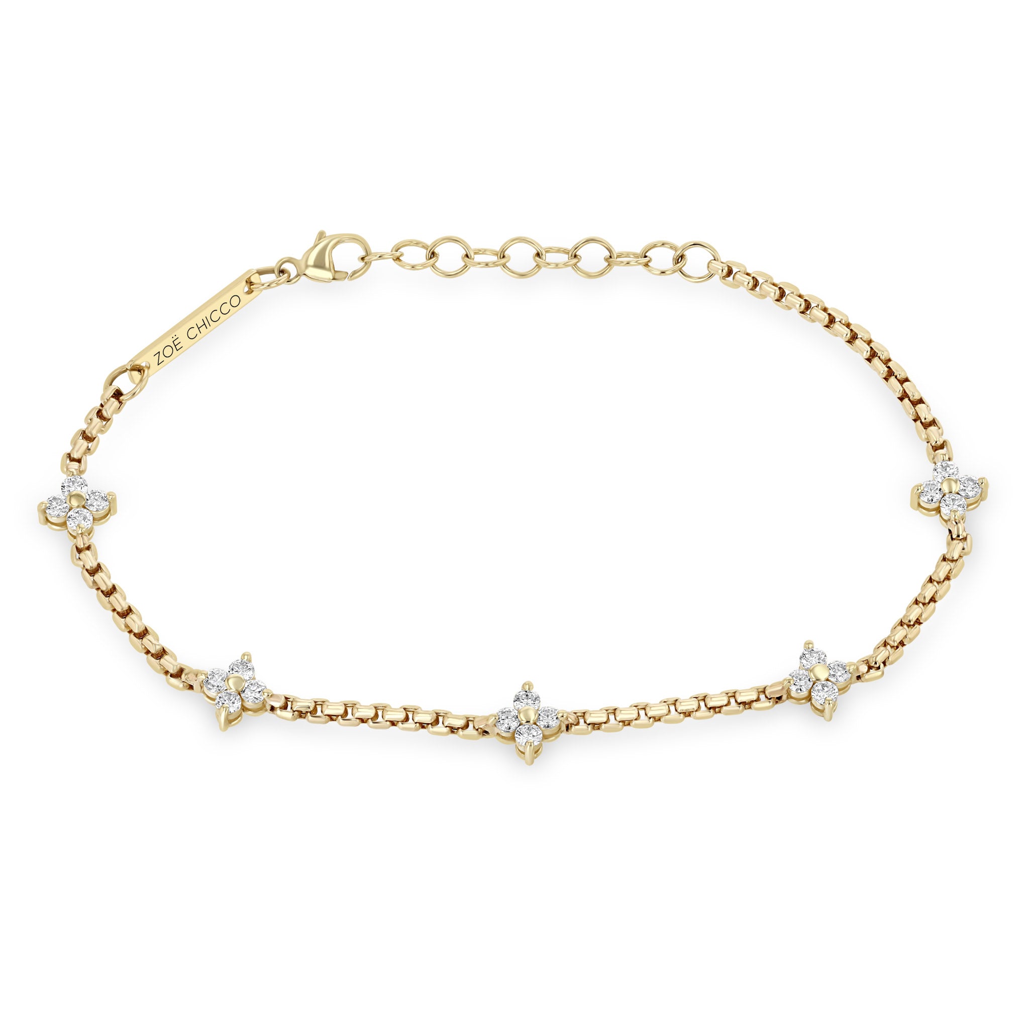 Zoe Chicco Bracelet Zoë Chicco 14K Yellow Gold Diamond Station Bracelet