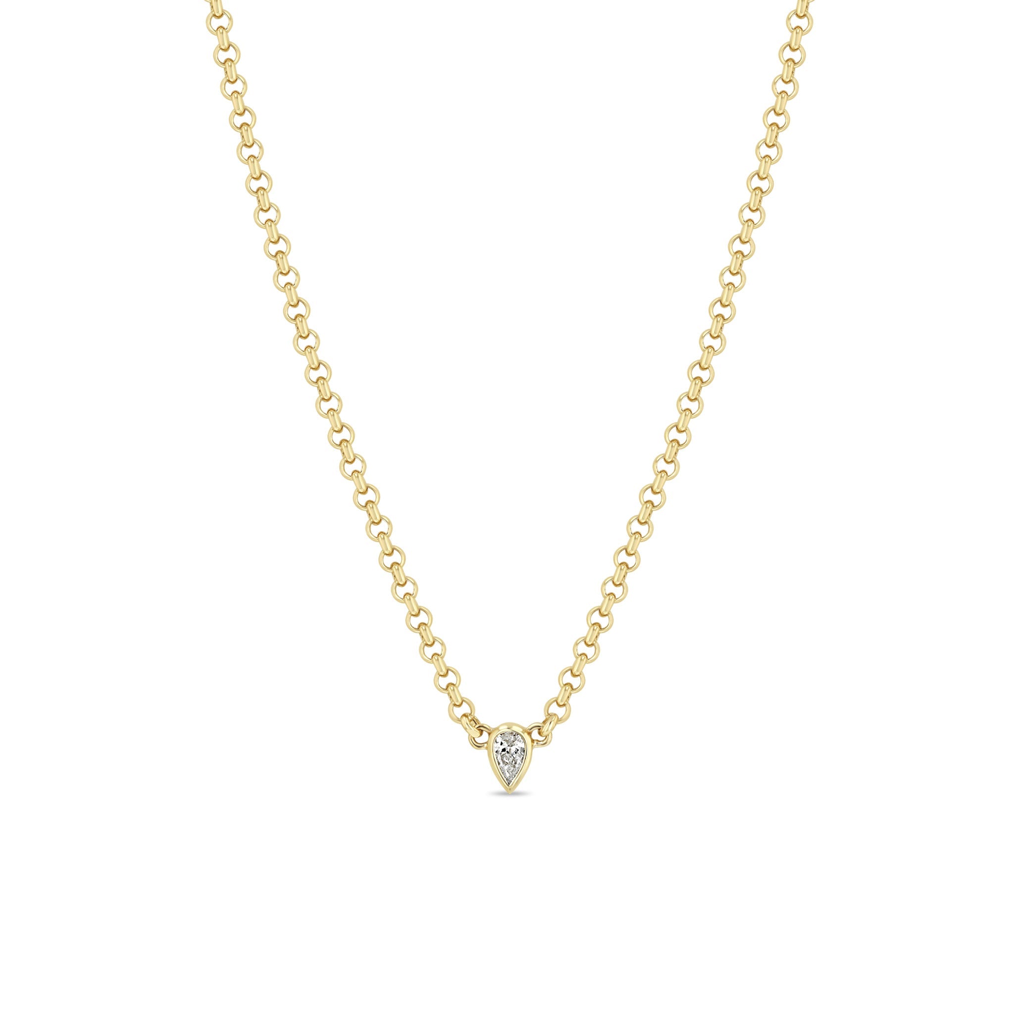 Zoe Chicco Necklaces and Pendants Zoë Chicco 14k Yellow Gold Inverted Pear Necklace