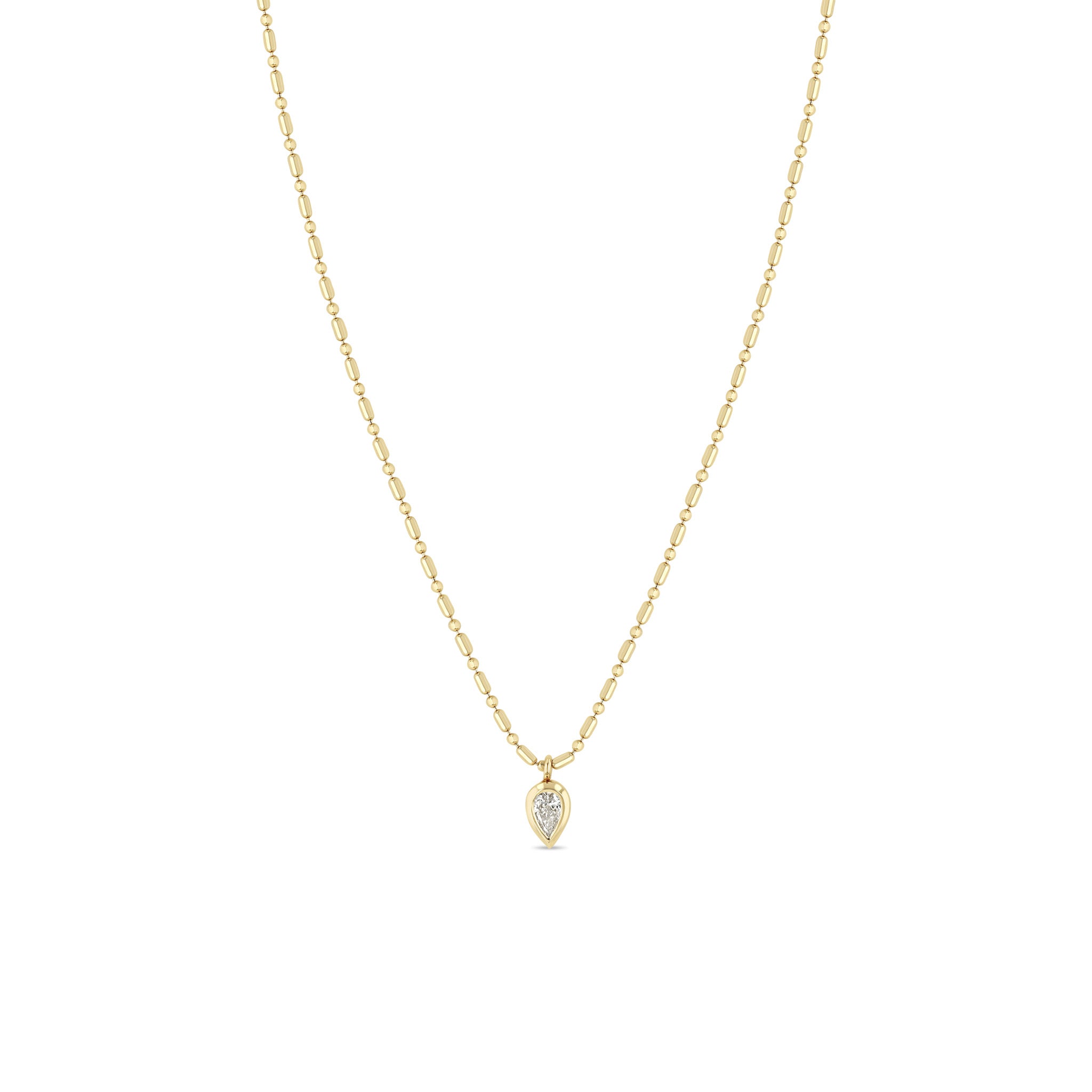 Zoe Chicco Necklaces and Pendants Zoë Chicco 14K Yellow Gold Inverted Pear Pendant Necklace