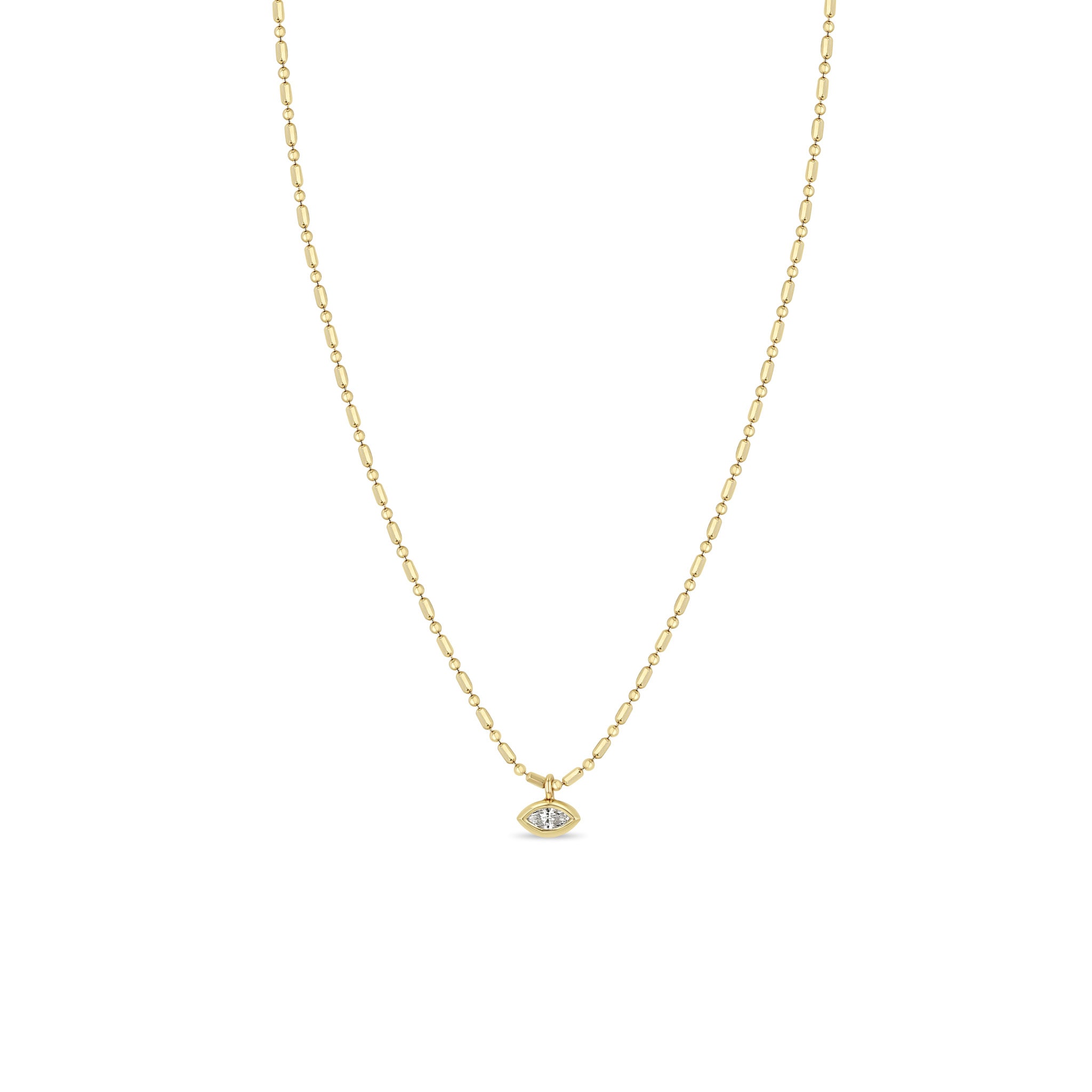 Zoe Chicco Necklaces and Pendants Zoë Chicco 14K Yellow Gold Marquis Diamond Necklace