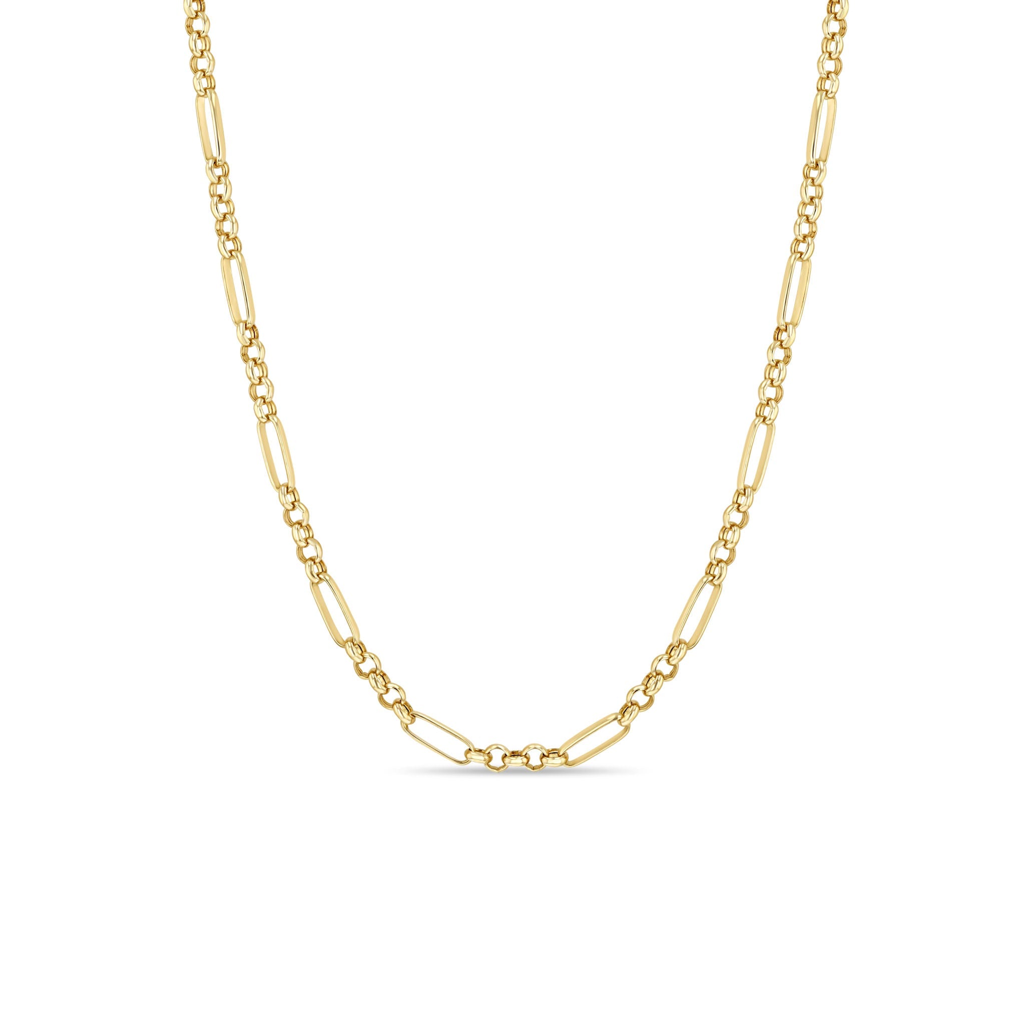 Zoe Chicco Necklaces and Pendants Zoë Chicco 14K Yellow Gold Mixed Paperclip Rolo Necklace