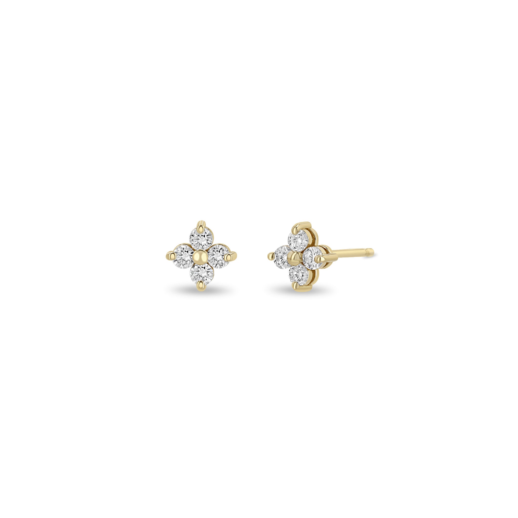 Zoe Chicco Earrings Zoë Chicco 14K Yellow Gold Prong Set Diamond Studs