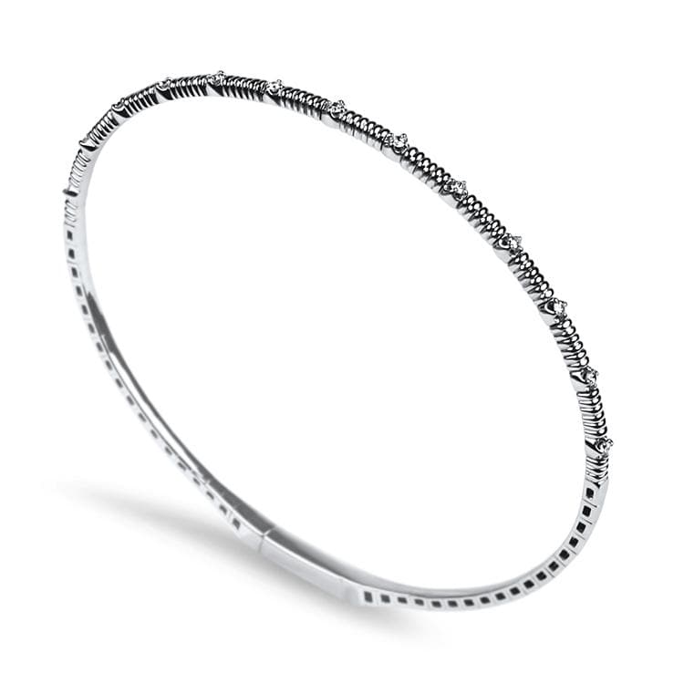 Christopher Designs Diamond Memory Cuff Bracelet (B100B_S4051) - Crisscut®  Diamond Jewelry