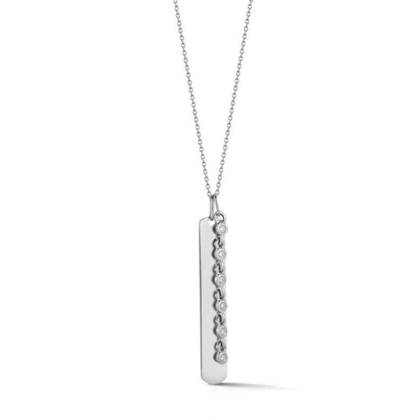 Gradient Diamond Pendulum Bar Necklace - Zofia Day Co.