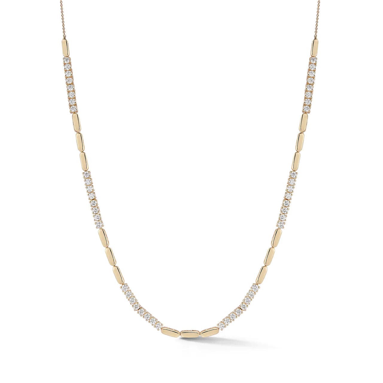 4mm Yellow Gold Signature Tennis Necklace | Diamond tennis necklace, Tennis  necklace, Gold necklace women
