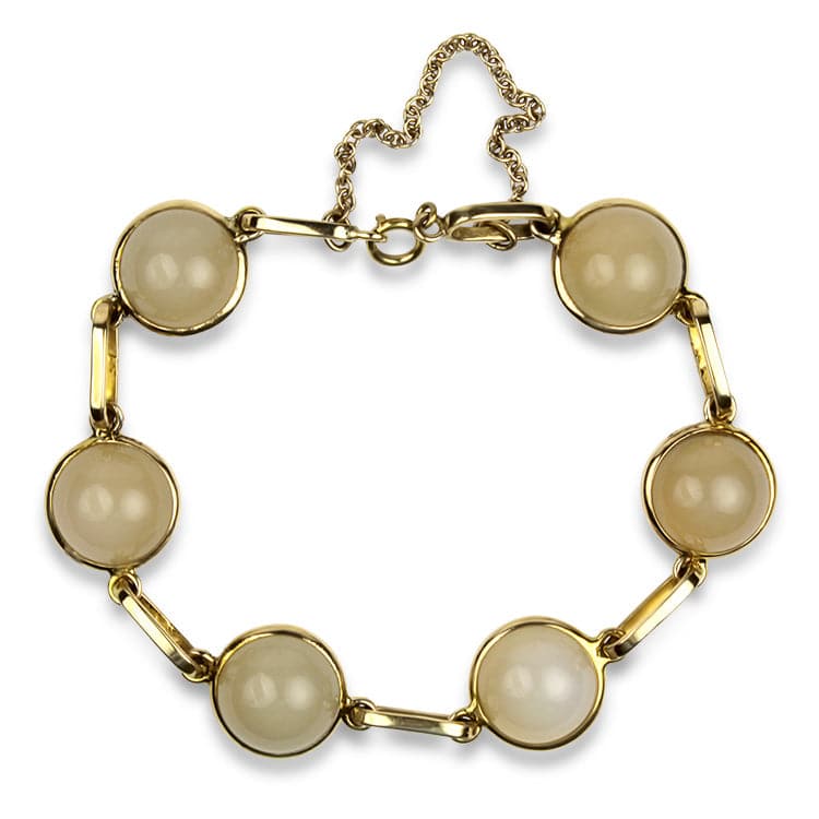 Yellow gold deals moonstone bracelet