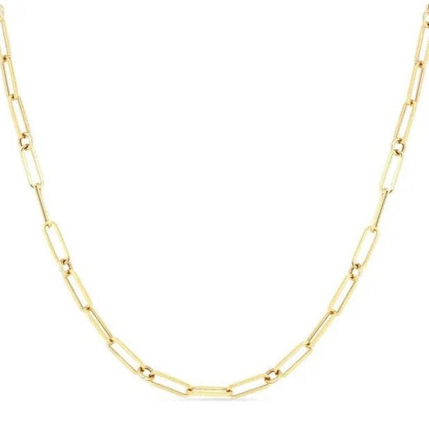 Roberto Coin Necklaces and Pendants 18K Yellow Gold 19" Paperclip Necklace