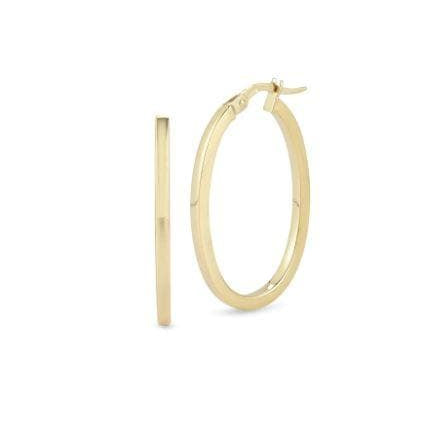Roberto Coin Earring 18K Yellow Gold Small Oval Hoop Earrings