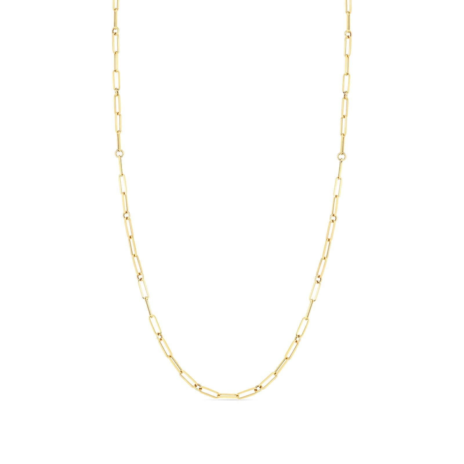 Roberto Coin Necklaces and Pendants Designer Gold 18k Yellow Gold 22" Paperclip Necklace