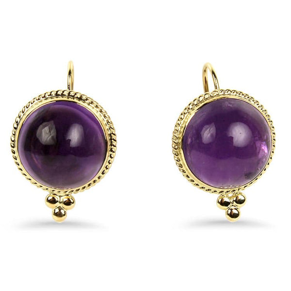 14k gold deals amethyst stud earrings