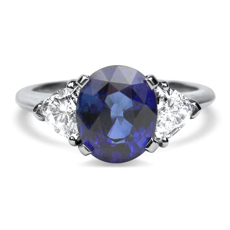 Triangle hot sale sapphire ring