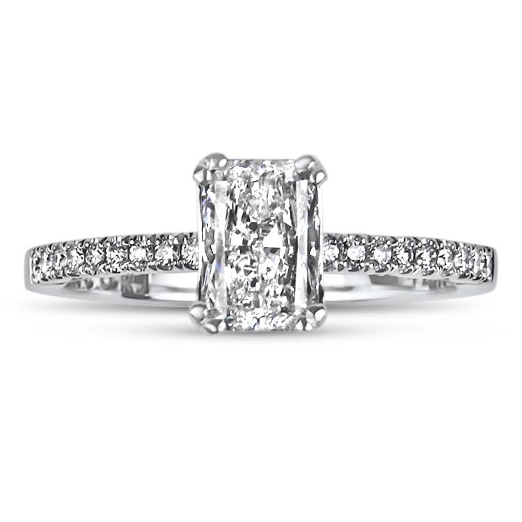 Tacori White Gold 1.01cts Radiant Cut Coastal Crescent Diamond Band  Solitaire Engagement Ring