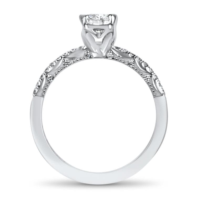 Tacori White Gold 1.01cts Radiant Cut Coastal Crescent Diamond Band  Solitaire Engagement Ring